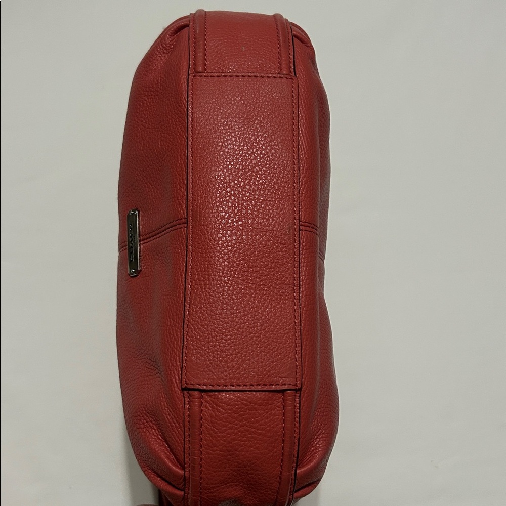 Coach Peach Leather Hobo Shoulder Bag - Picture 5 of 12